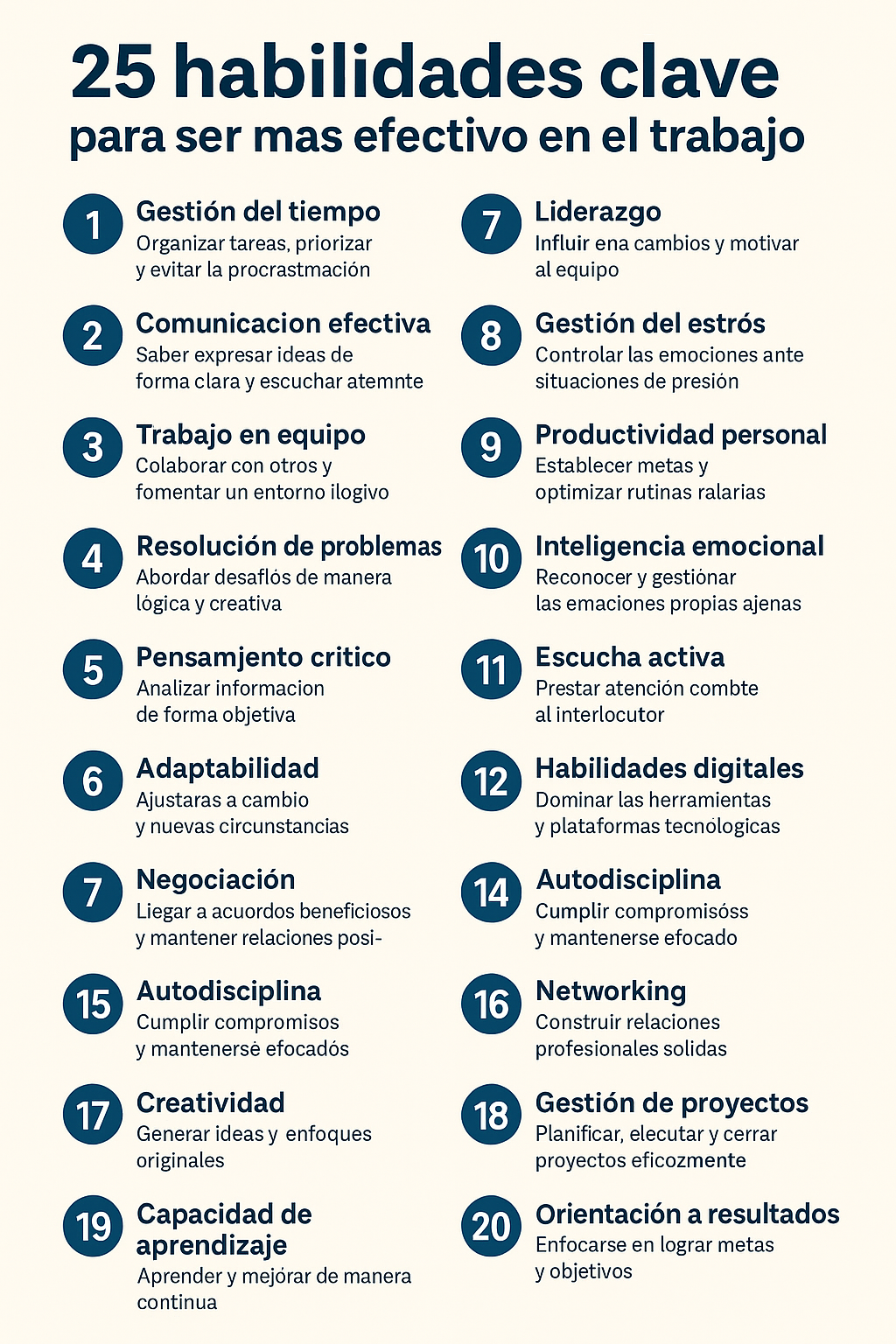 25 habilidades